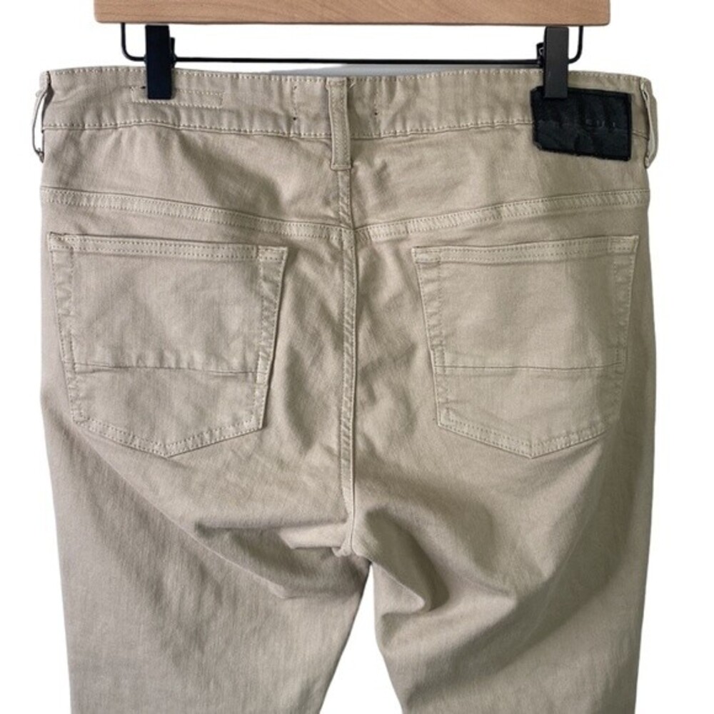 PacSun Khaki Stacked Skinny Jean Active 4-Way Stretch 5 Pocket Design Button Zip - Picture 7 of 16